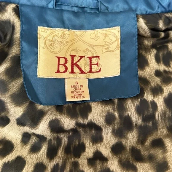 BKE Puffer Vest Teal Blue Quilted Sleeveless Zip Up Lined S - Picture 4 of 10